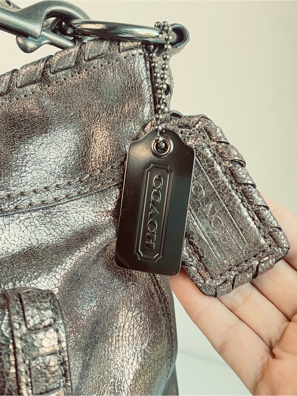 Coach XL Limited Edition Dylan in Distressed Cracked Metallic Bronze Leather - Picture 6 of 16